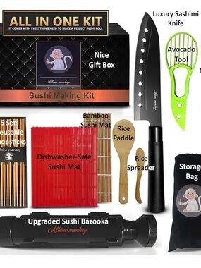 Sushi Making Kit — Black & Green Home Sushi Set